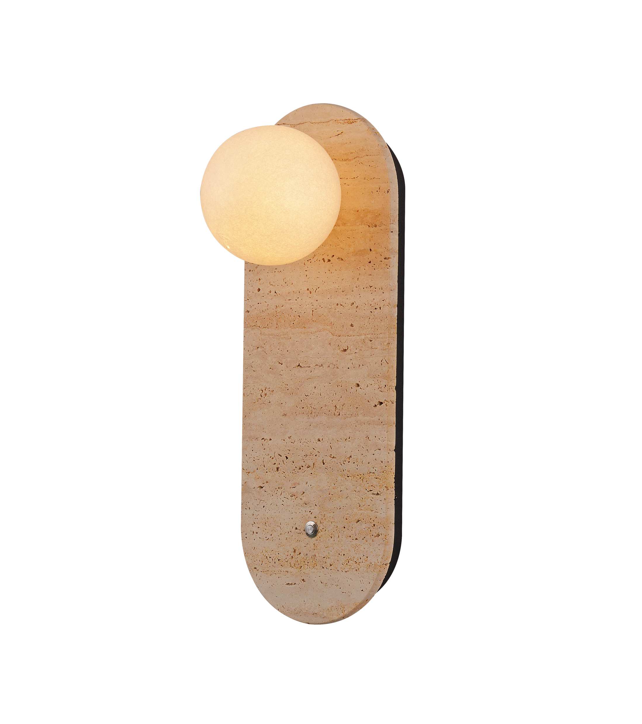 Traverten Oval Globe Aplik
